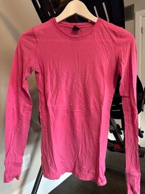 TNA Long Sleeve Tee in Bright Pink